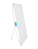 X-frame tabletop banner stand - hardware only with silver frame