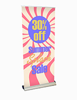Silver wing custom printed retractable banner stand