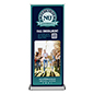 Replacement poster for edge banner stand is made of stay-flat vinyl