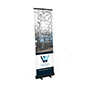 Budget narrow base retractable banner stand with digitally printed artwork
