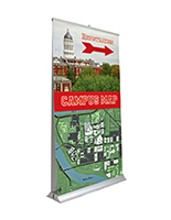 Double sided banner stand - replacement banners only with stay-flat vinyl material
