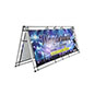 Horizontal a-frame banner display with full color artwork