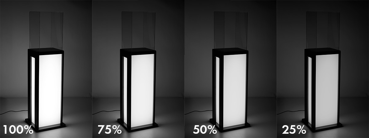 Acrylic Display Pedestal with LED Lights, Recycled Lift-Off Acrylic Topper - Black - Image 9