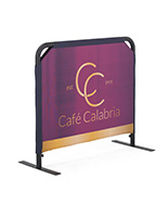 Custom cafe barriers with graphics