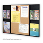 informational board holds multiple stacks of flyers