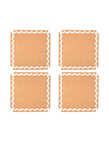 Interlocking cork floor tiles with puzzle design