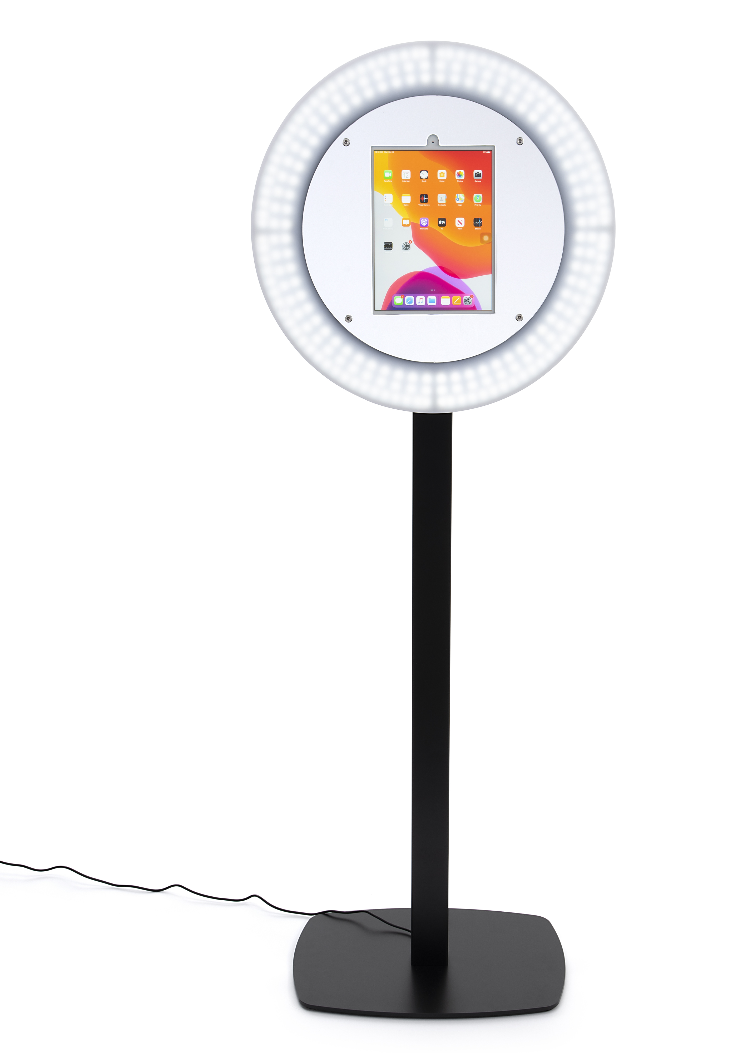 Tablet Photo Booth Stand | Tiltable LED Light Ring | Displays2Go