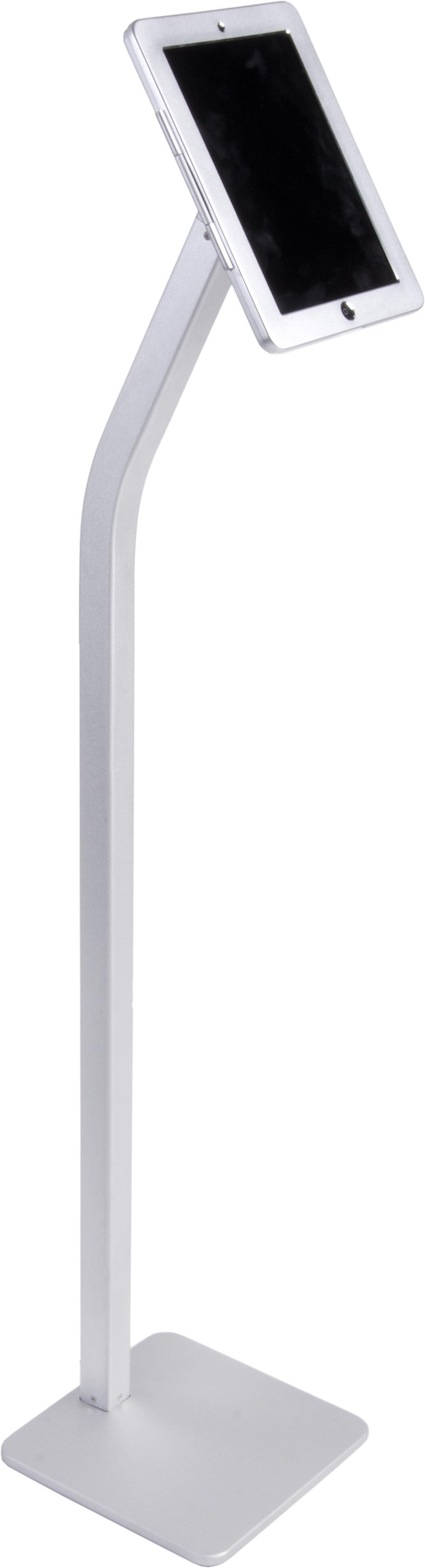 iPad Floor Stand, Locking Enclosure w/ Exposed Home, Integrated Charging - Image 2