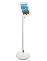 White iPad Floor Stand with Cable Management