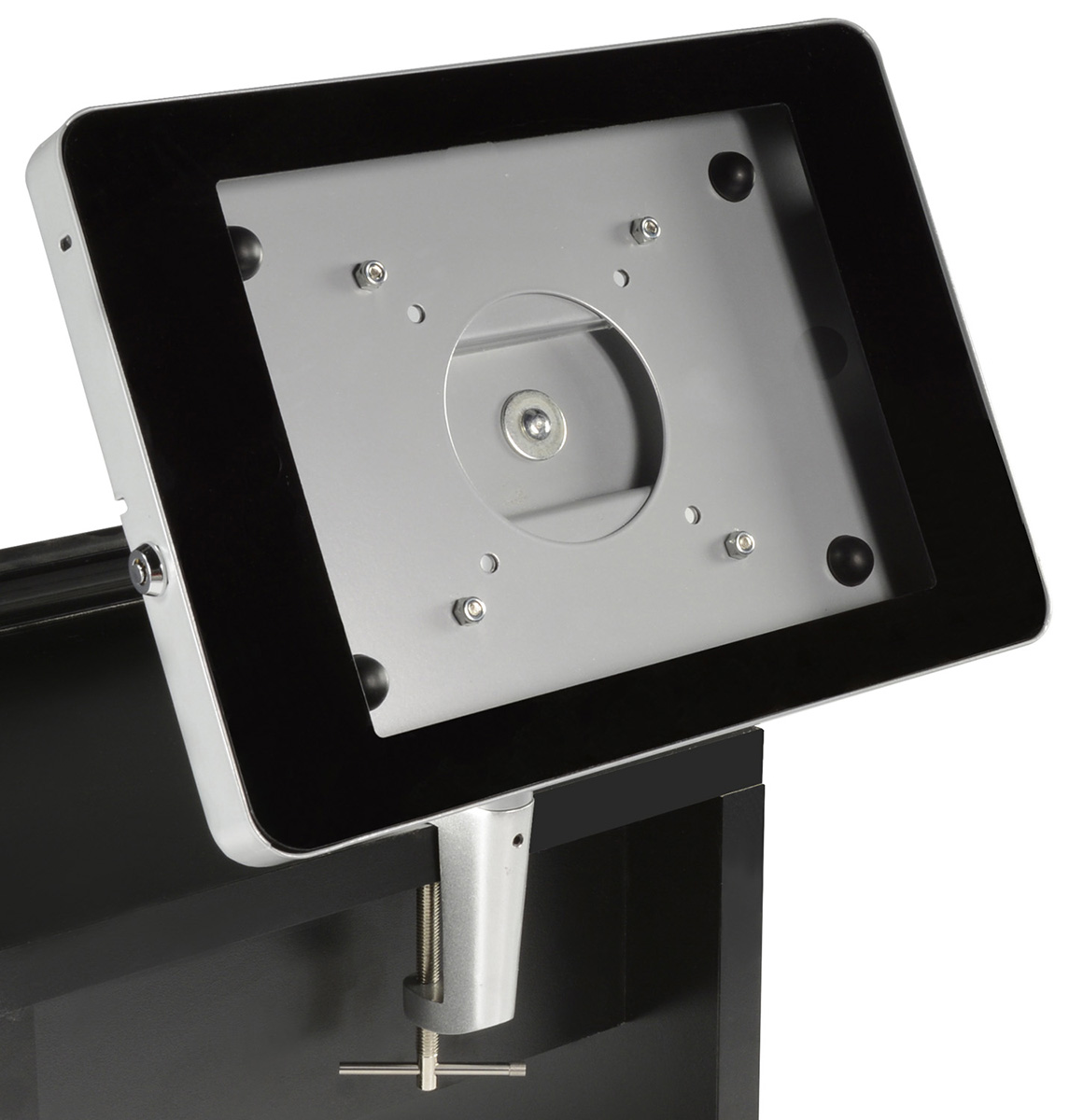 iPad Desk Clamp w/ Locking Enclosure, Clamp, Adjustable Bracket - Image 2