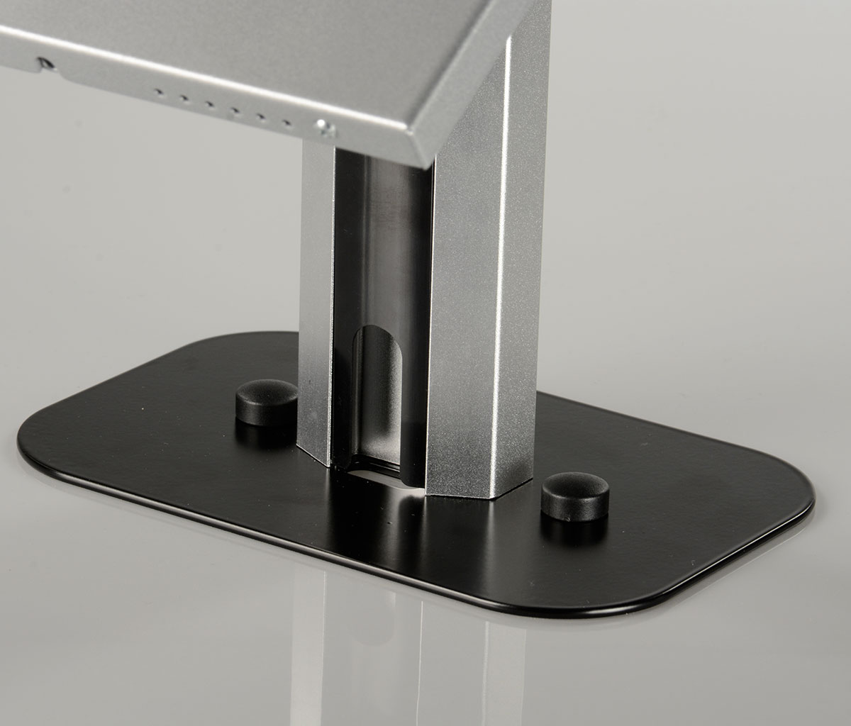 iPad Counter Stand w/ Enclosure, Hidden Home Button - Silver - Image 3