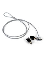 Keyed anti-theft security cable with a set of keys
