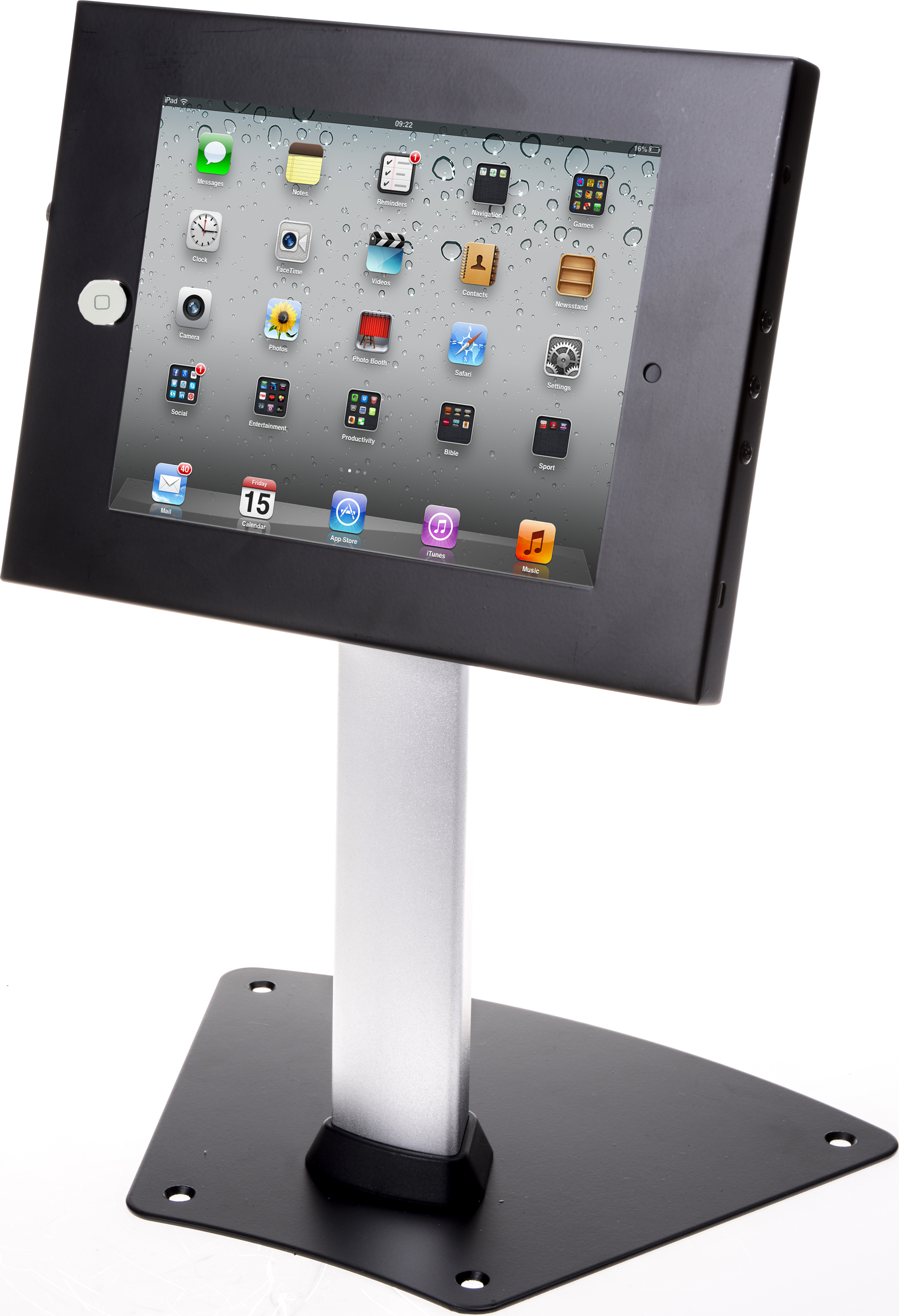 Industrial iPad Stand | Heavy Duty Countertop Locking Enclosure ...