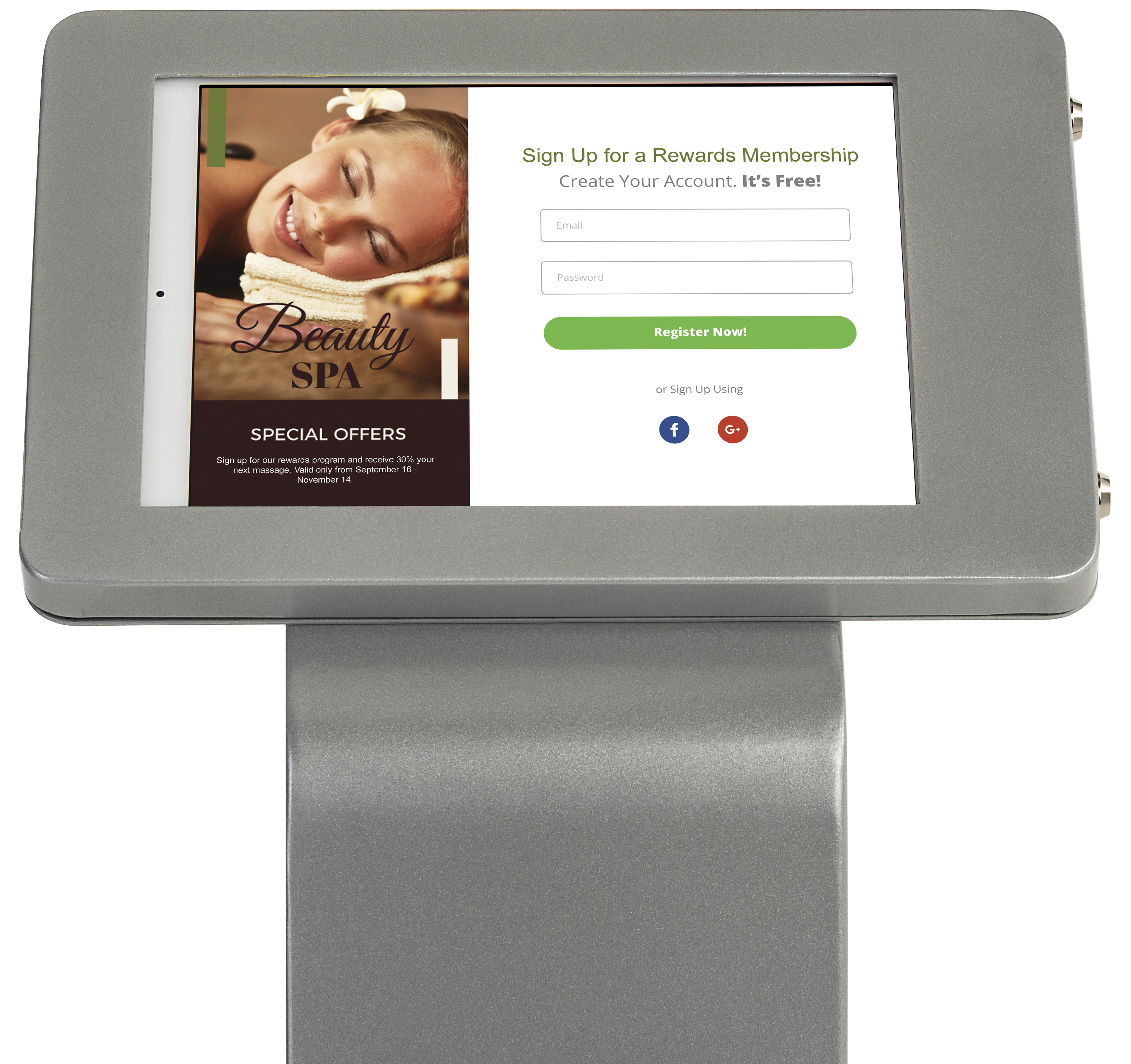 Navigator Series iPad Floor Stand w/ Locking Enclosure and Cable Management - Image 6