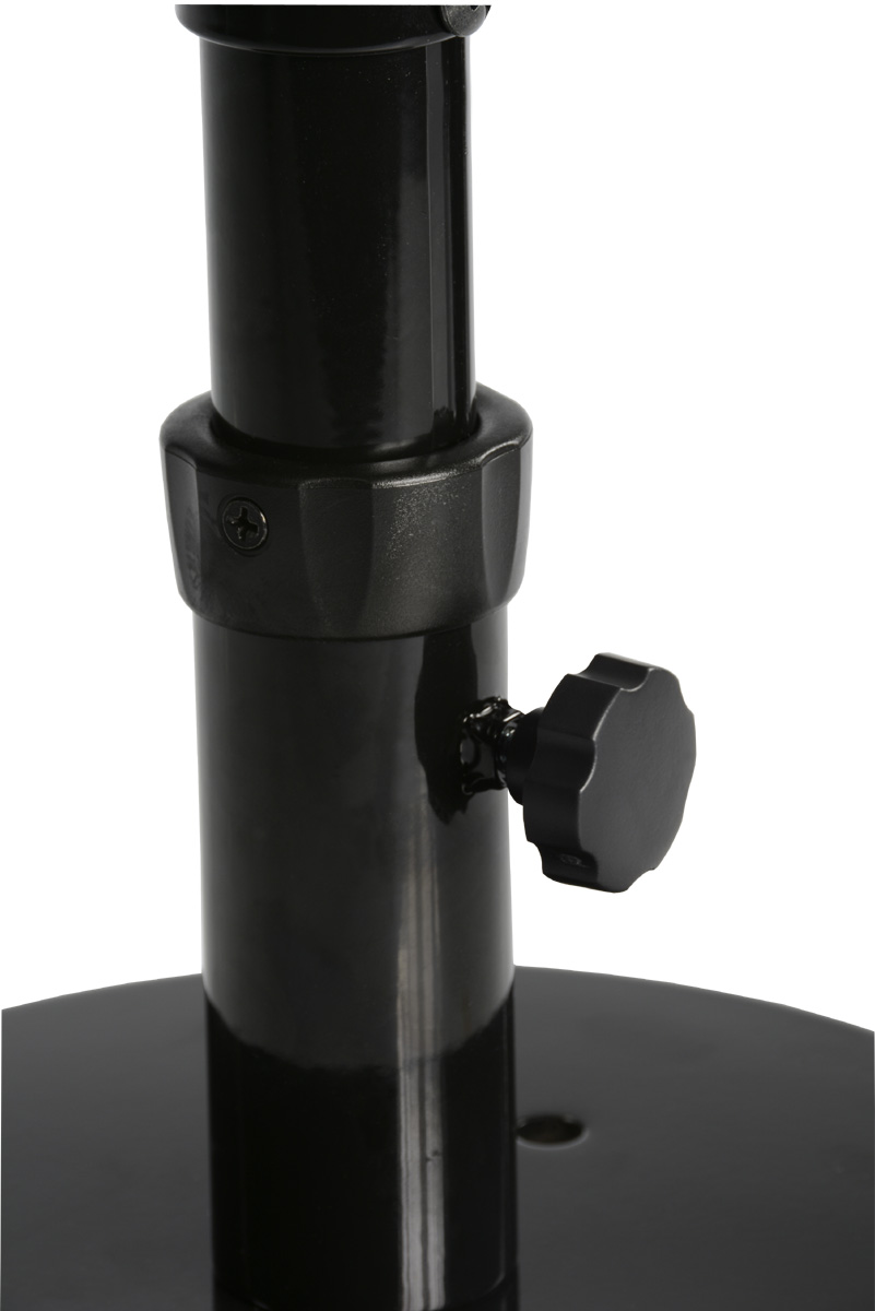 iPad Desktop Stand, Locking Enclosure w/ Exposed Home, CC Reader Compatible, Black - Image 2
