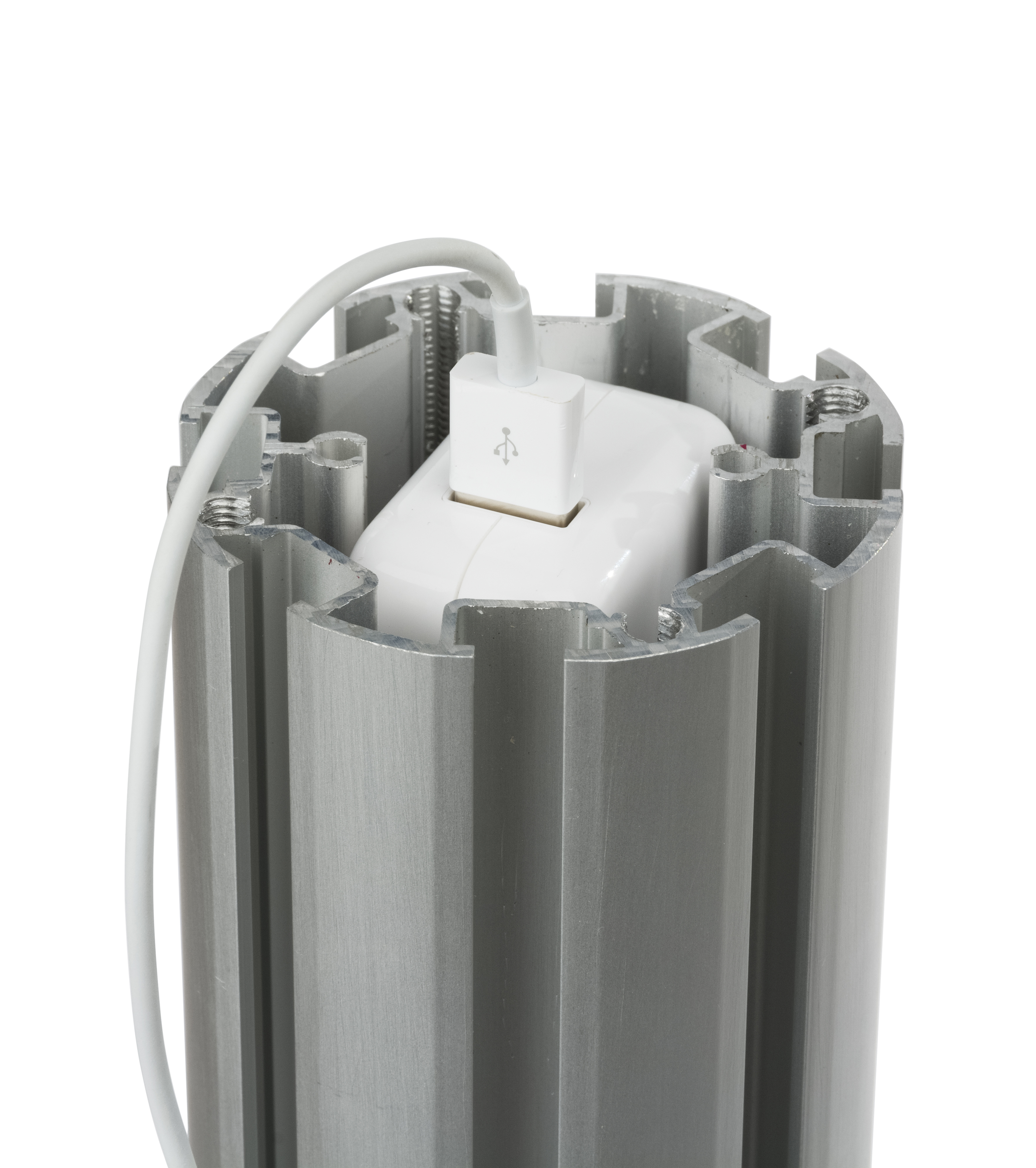 iPad Floor Stand w/ Locking Enclosure & Acrylic Tabletop, Magazine Pocket - Silver - Image 9