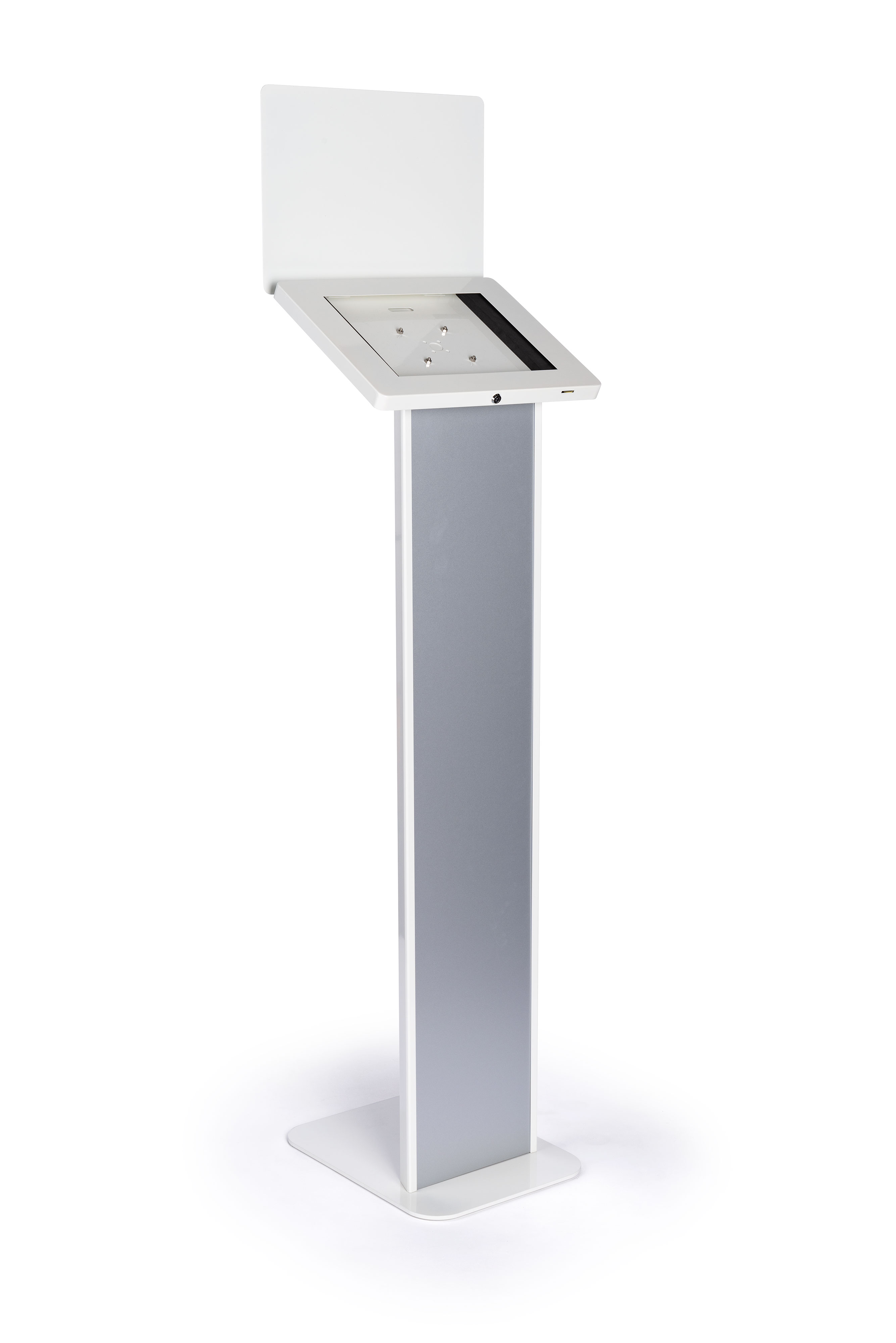 Tablet Floor Stand with Locking Enclosure and Sign Holder - Image 6