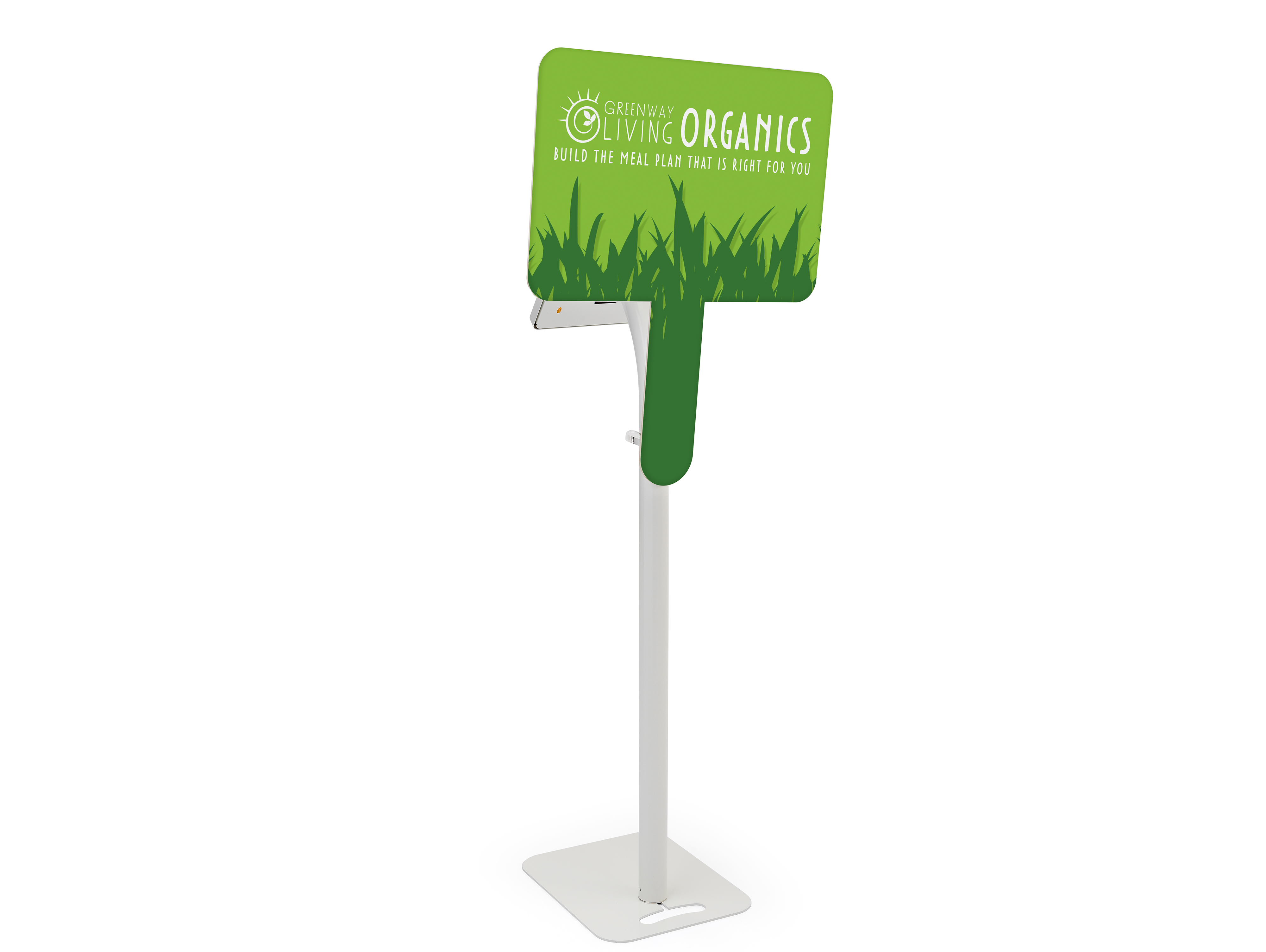 iPad Tablet Floor Stand w/ Custom Printed Graphics, Locking Enclosure - Full Color - Image 3