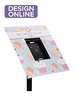 Personalized tablet enclosure graphic with 17.5 inch x 20.25 inch overall template size 
