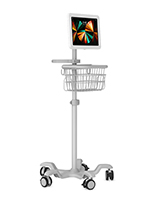 Medical mobile iPad cart with two year limited warranty