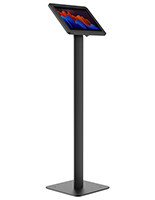 Floorstanding Samsung Galaxy tablet holder with sleek black colorway
