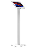 Floorstanding Samsung Galaxy tablet holder with white colorway