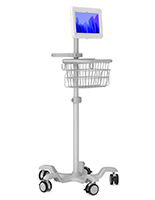 Medical tablet cart for Galaxy Tab with two year limited warranty