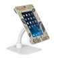 White custom secure flexible iPad stand