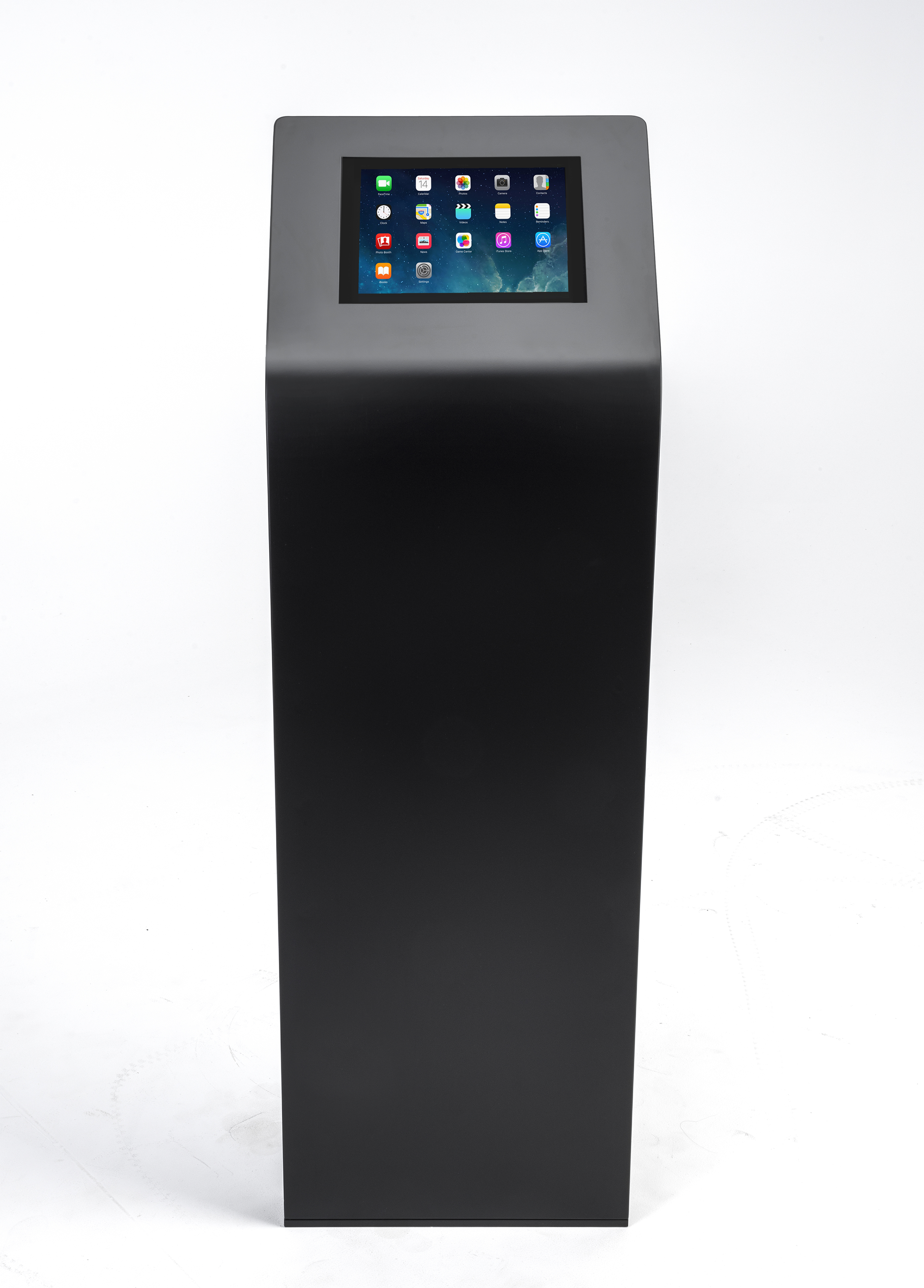 Tablet Floor Stand w/ Locking Enclosure, Steel Construction - Image 2