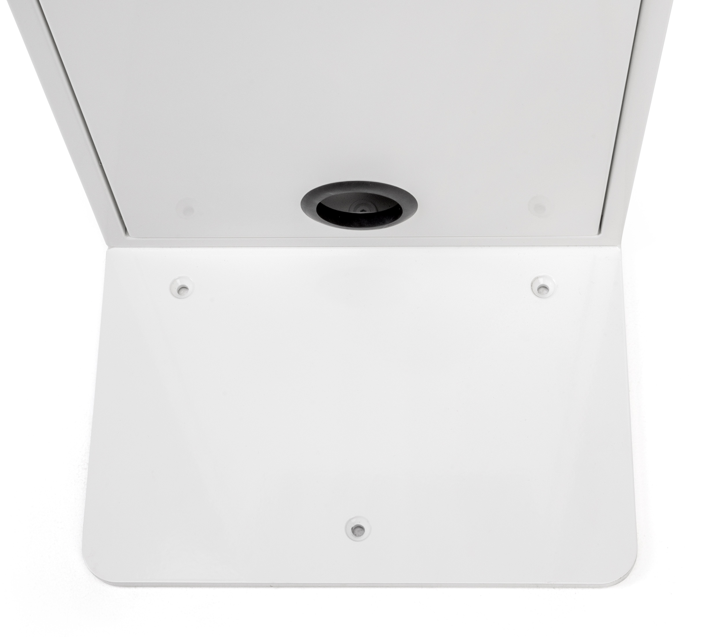 Tablet Floor Stand w/ Locking Enclosure, Steel Construction - Image 7