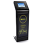 Custom backlit graphic iPad kiosk with personalized artwork