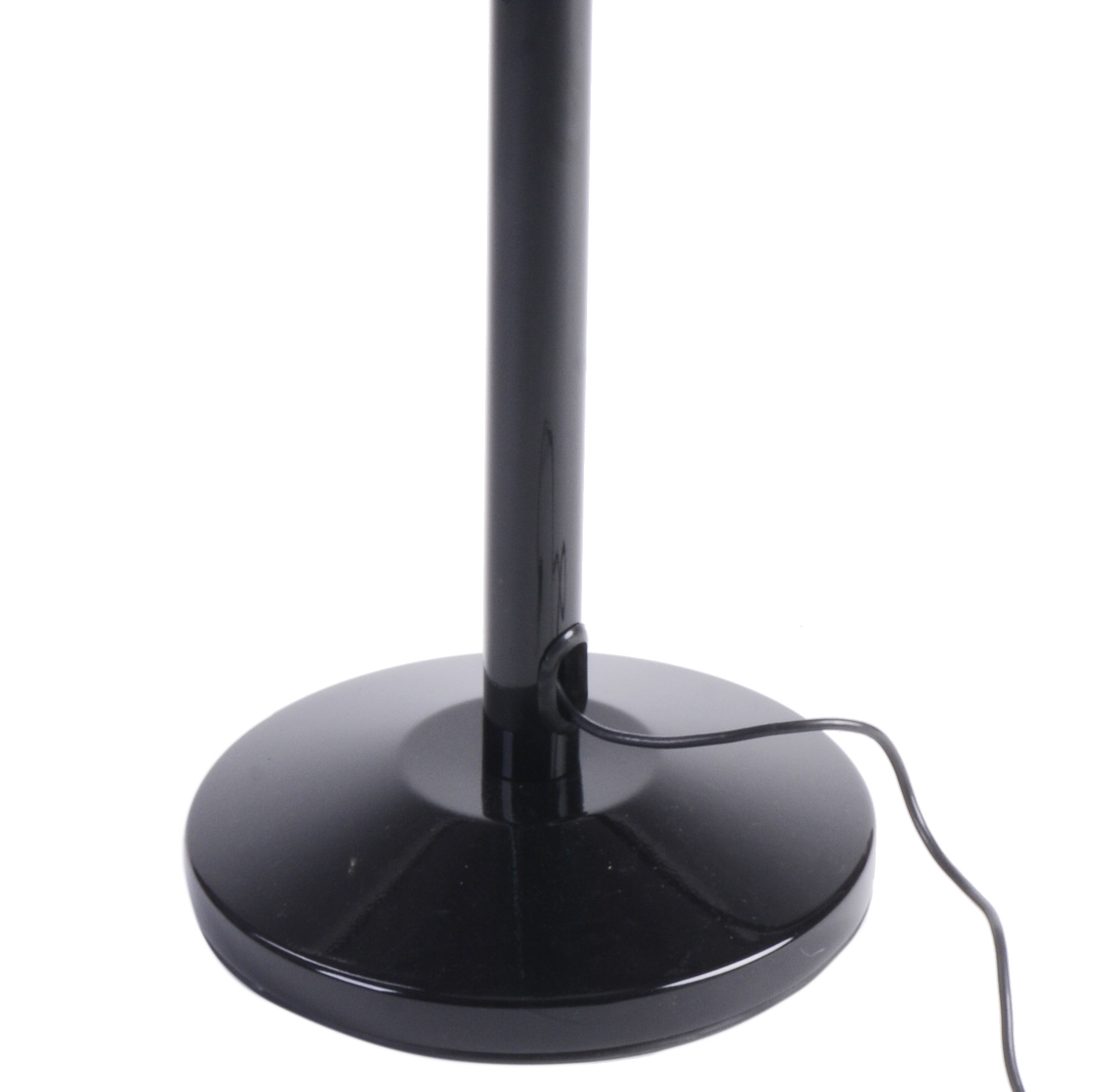 iPad Mini Floor Stand with Acrylic Enclosure, Rotating & Cord Management - Black - Image 3