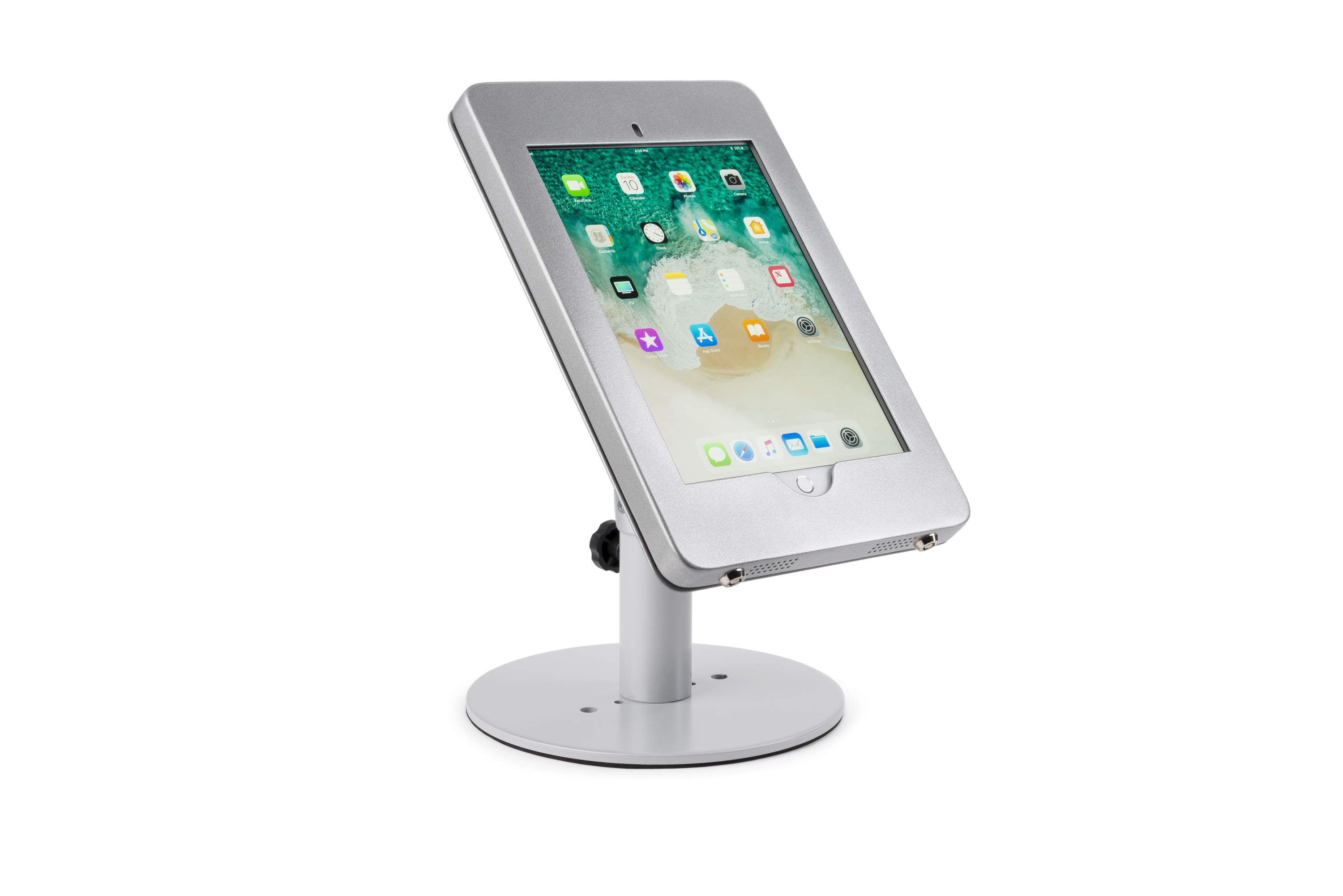 Countertop iPad Pro Tablet Holder Silver, Height Adjustable