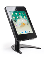 Countertop iPad Pro locking tablet enclosure with black finish
