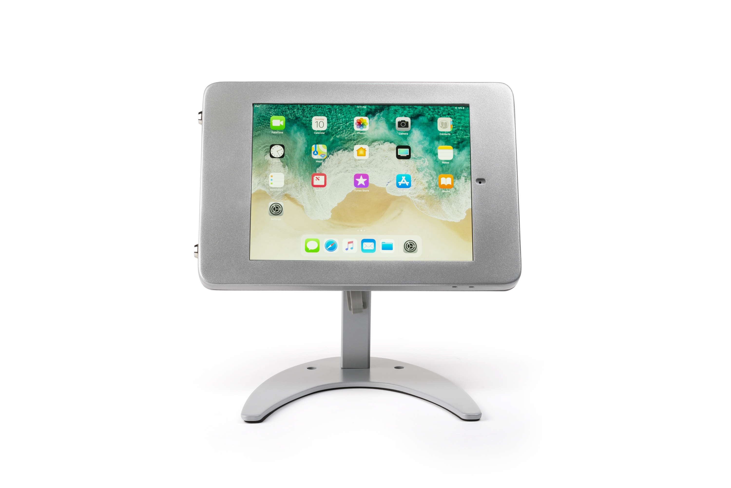 iPad Pro 10.5” Desktop Stand, Locking Enclosure - Silver - Image 5
