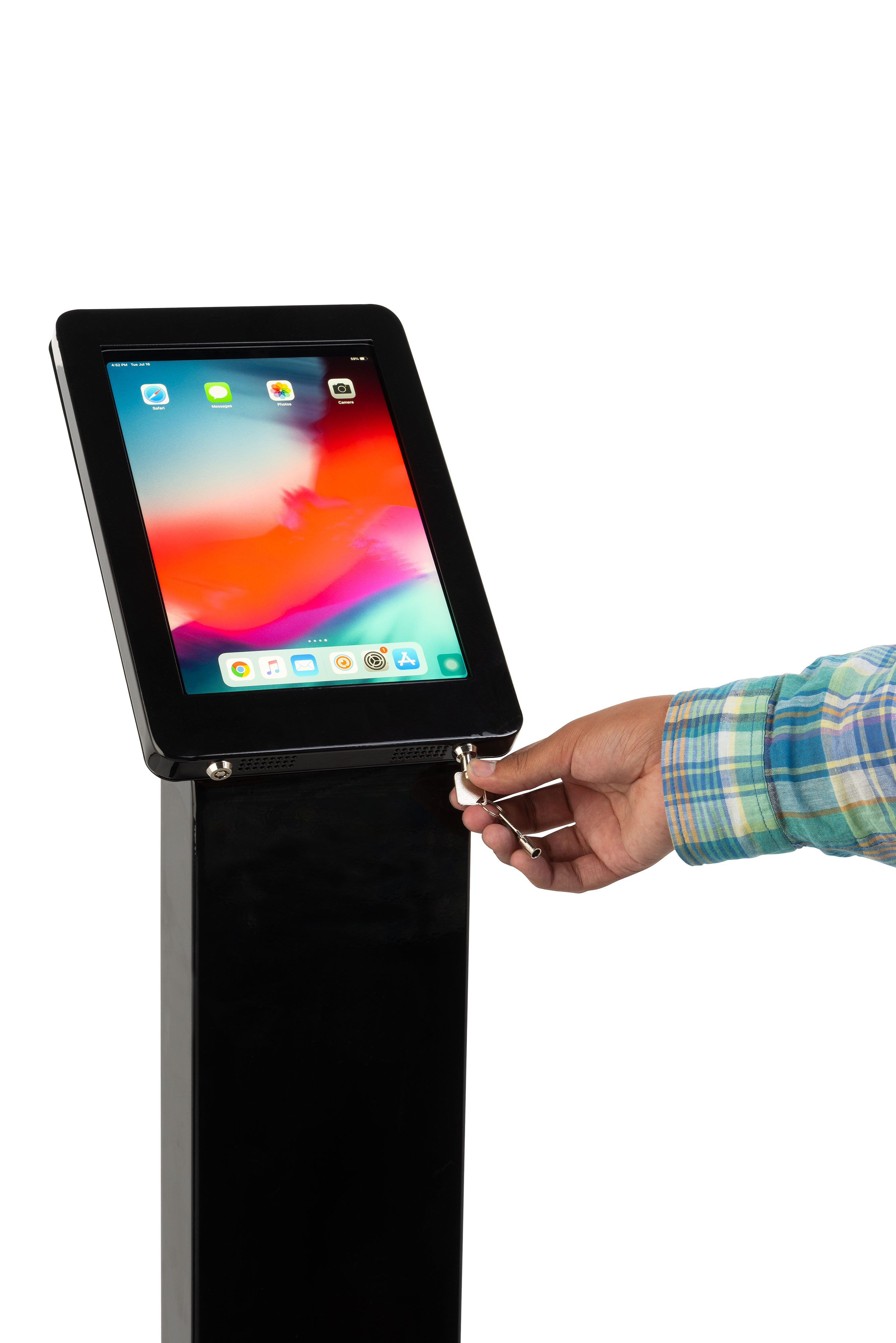 Navigator Series iPad Pro Floor Stand & Enclosure w/ Lock & Power Supply - Image 4