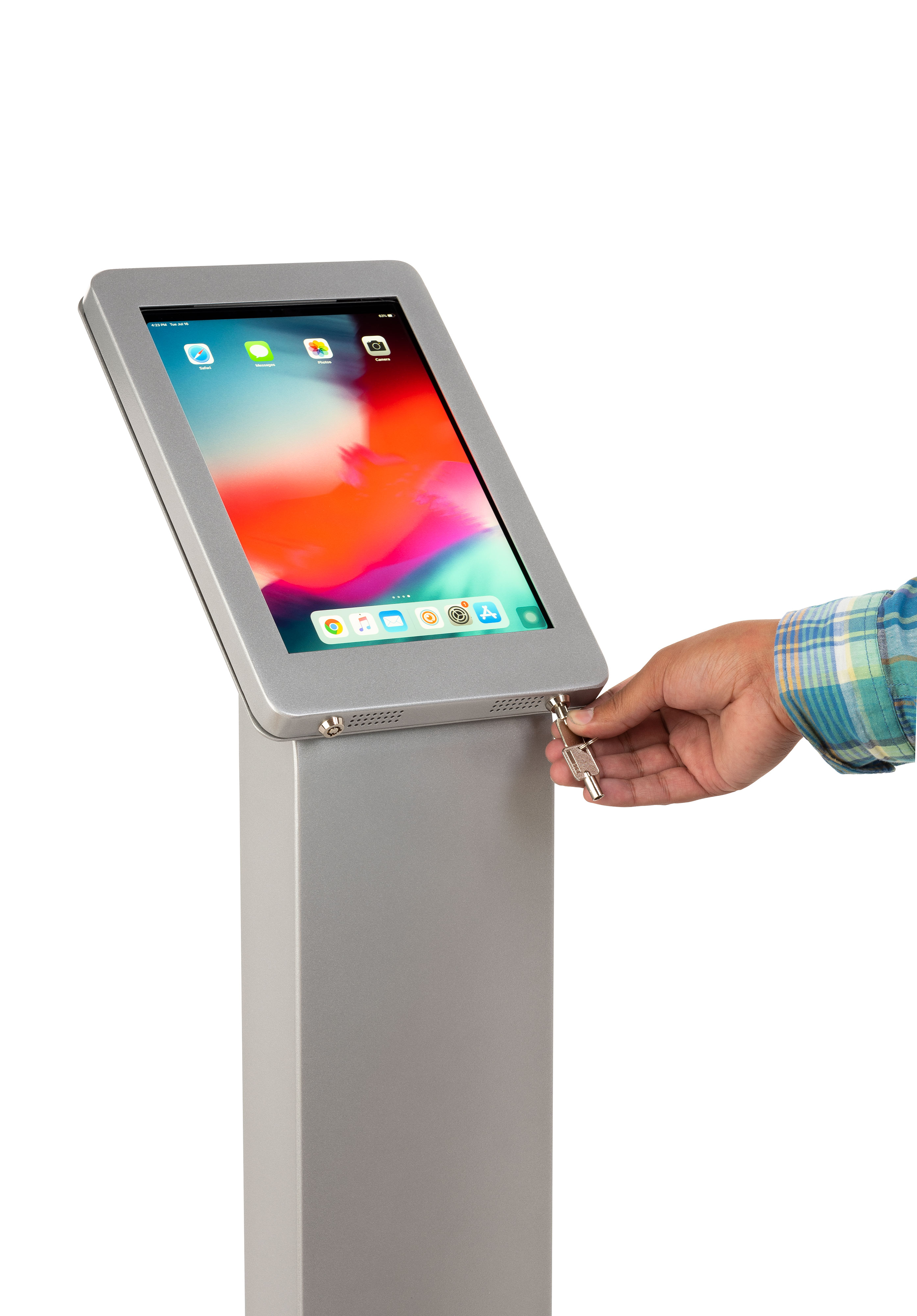 Navigator Series iPad Pro Floor Stand & Enclosure w/ Lock & Power Supply - Image 4
