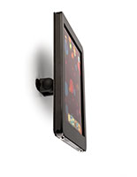 Black iPad POS kiosk with tilting motion 