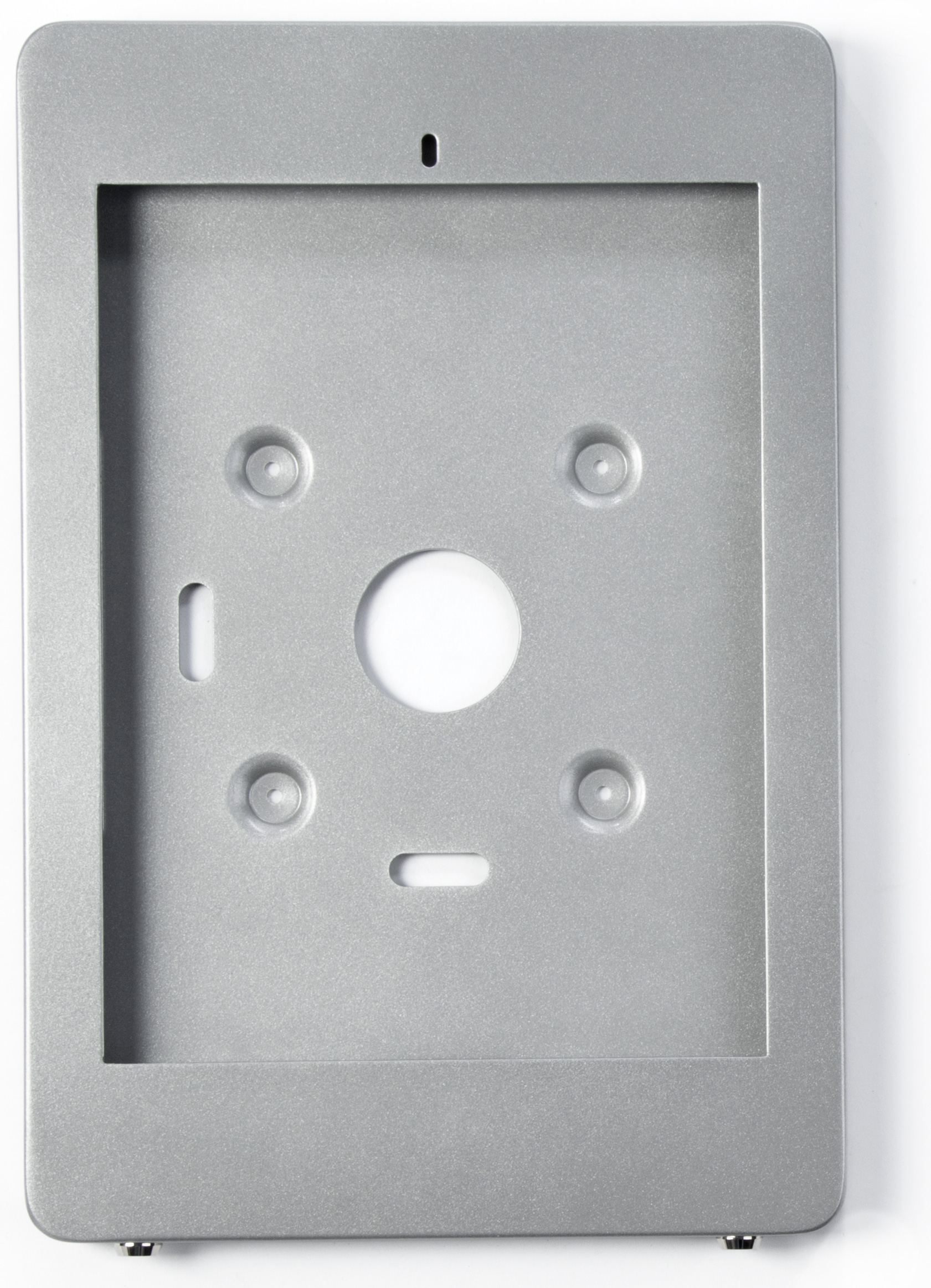 iPad Pro Adjustable Desktop Stand, Locking Enclosure w/ Covered Home Button - Silver - Image 4
