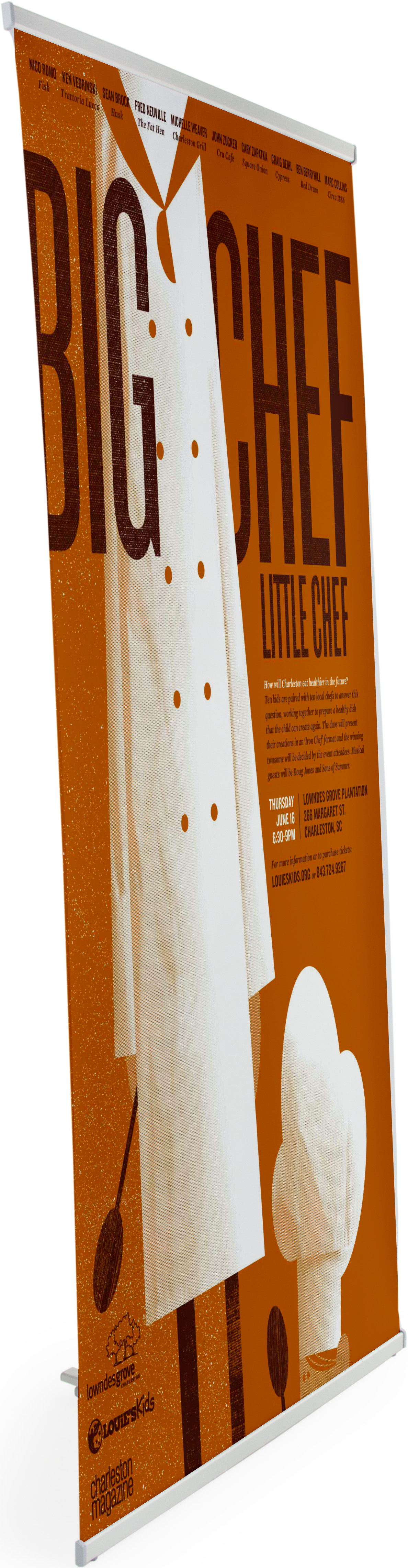 L-Shaped Banner Stand w/ 35.5”w Custom Printed Graphics, Portable - Silver - Image 2
