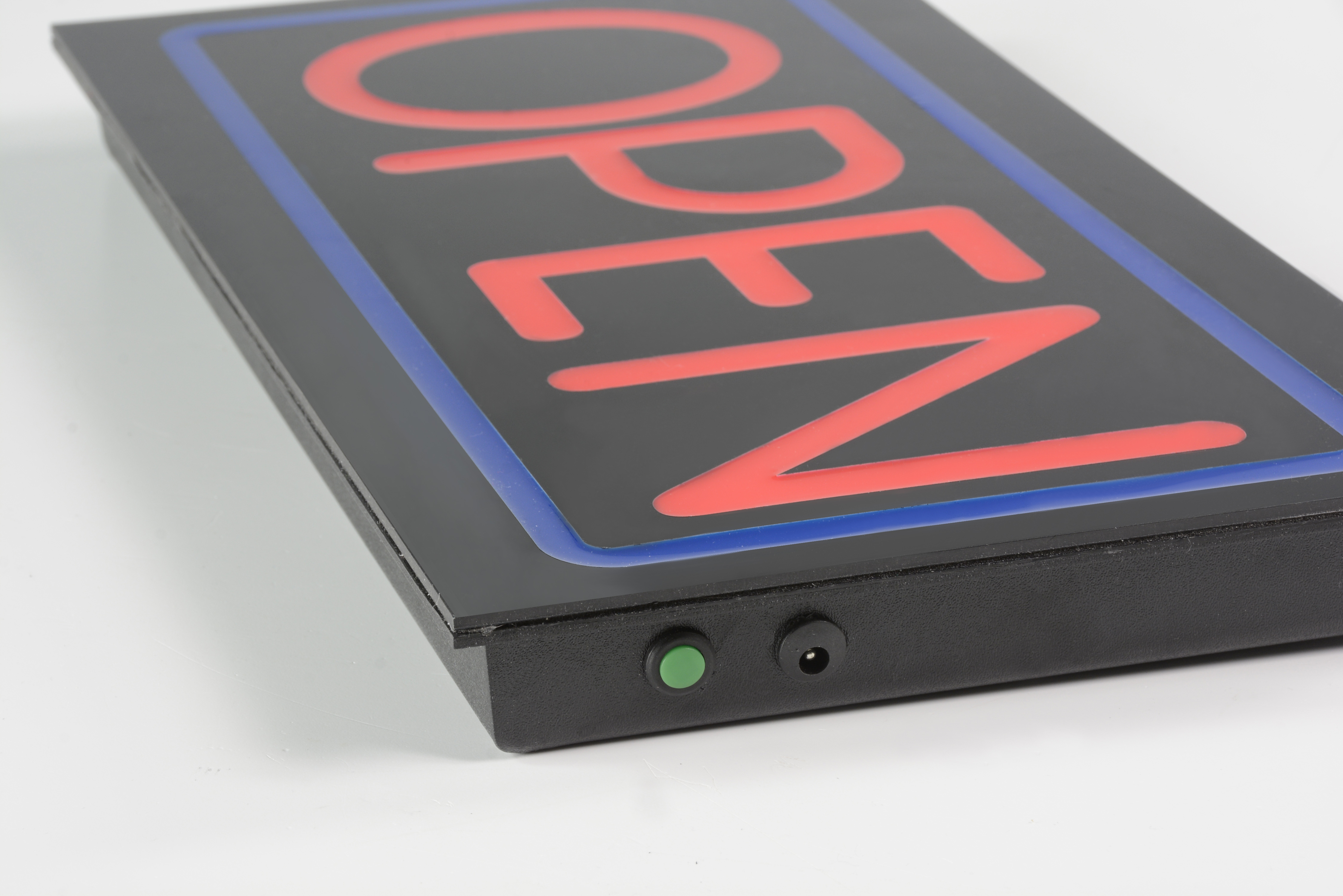"Open" Signs with Hanging Chain | Rectangular - Red & Blue | Displays2Go