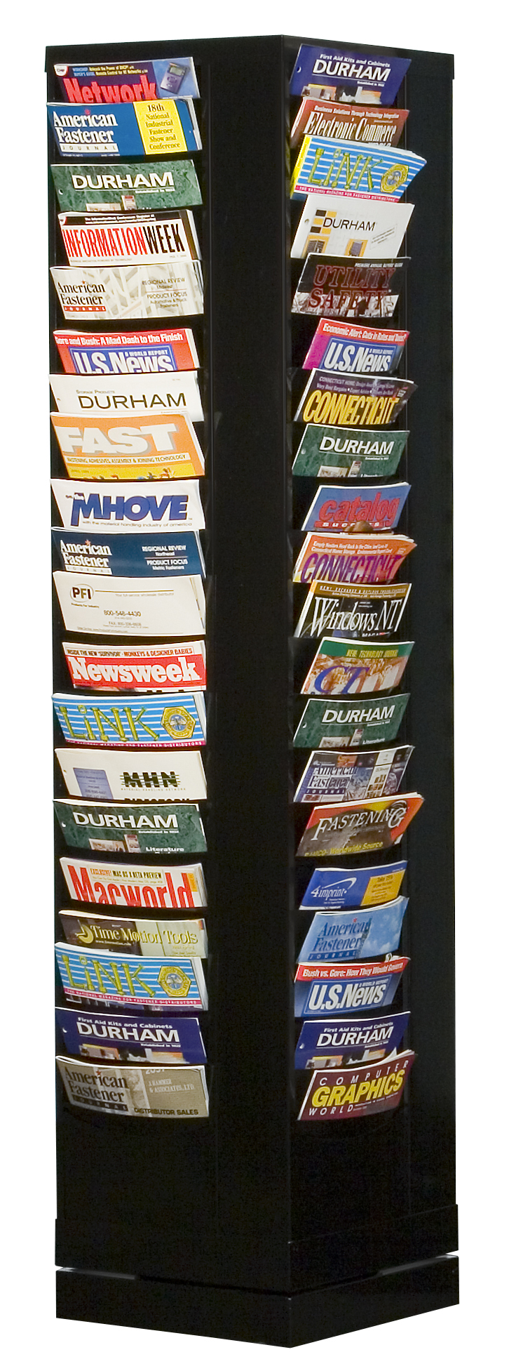 Revolving (80) Pocket Metal Magazine Rack | Displays2Go
