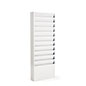 White metal wall mount file holder featuring a rust-resistant design