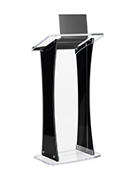 Collapsible acrylic podium with knock down design