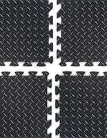 Trade show floor tiles with antimicrobial surface