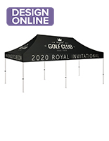 10x20 pop up event canopy with custom printed graphics