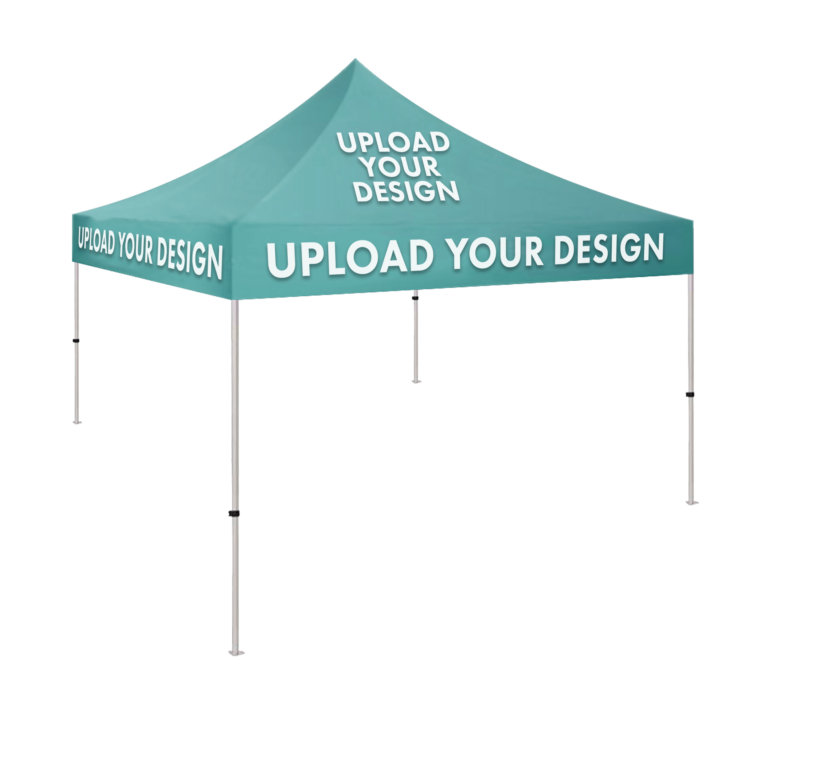 5' x 5' Outdoor and Indoor Canopy Tent, Pop Up, Square, Aluminum – Custom Graphics - Image 2