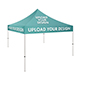 Branded pop up canopy with customized graphics