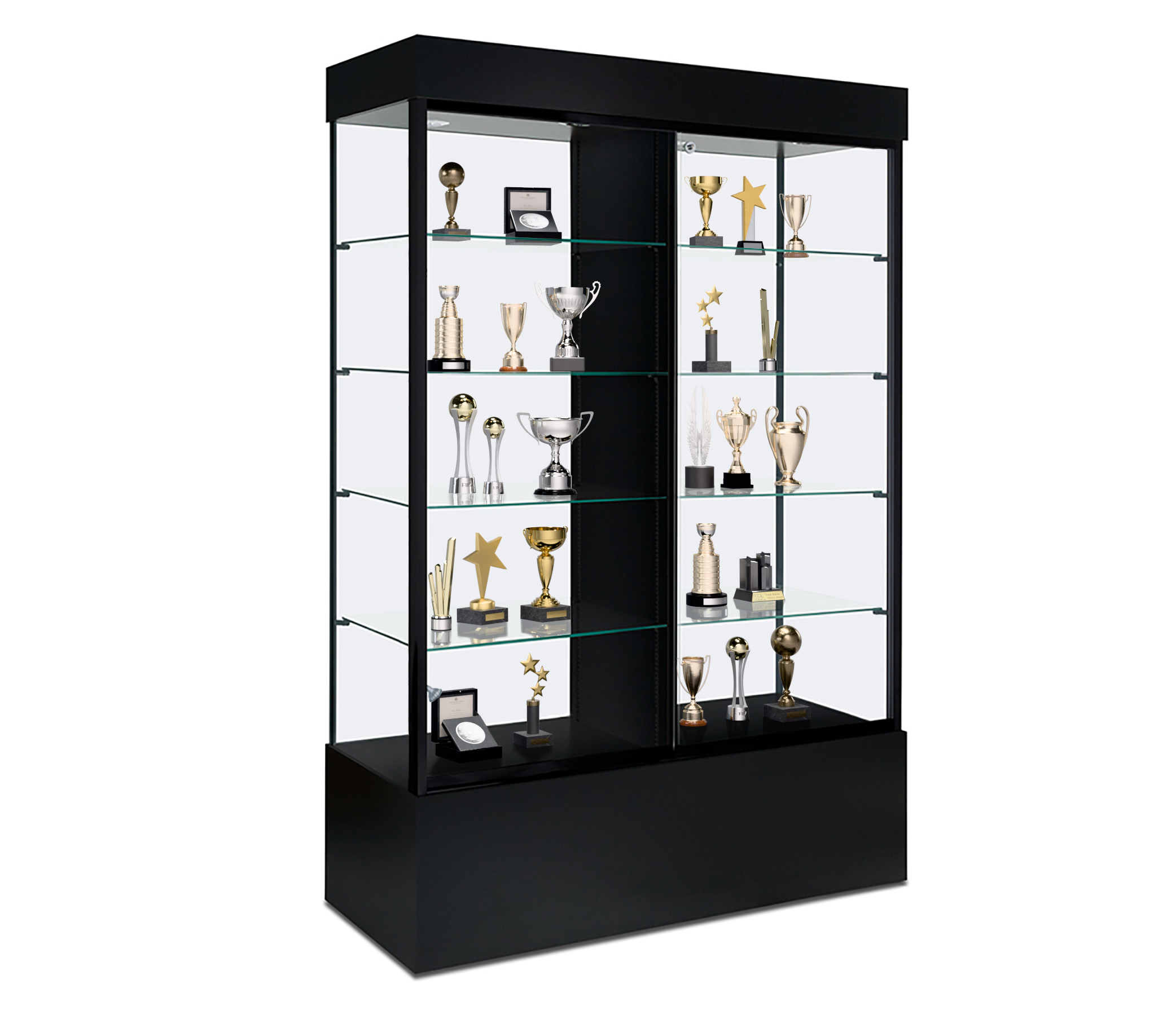 Glass Display Case with Lights | Adjustable Shelves | Displays2Go