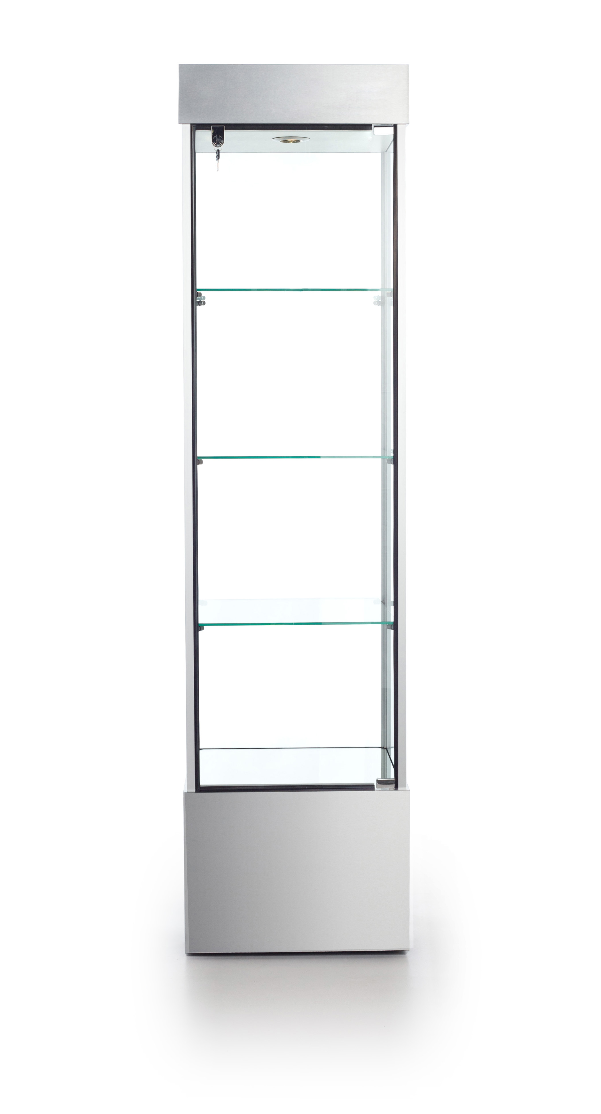 Tower Display Case | Silver Laminate with Square Shaped Design ...